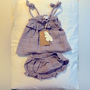 NWT! Angel dear two piece muslin bubble- lavender